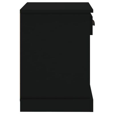 vidaXL Bedside Cabinets 2 pcs Black 43x36x50 cm