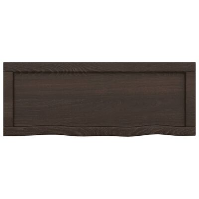 vidaXL Bathroom Countertop Dark Brown 80x30x(2-6) cm Treated Solid Wood