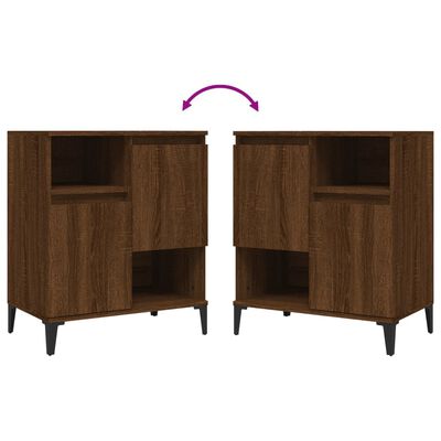 vidaXL Sideboards 2 pcs Brown Oak 60x35x70 cm Engineered Wood