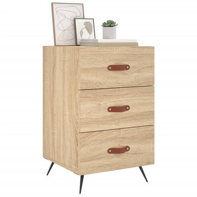 vidaXL Bedside Cabinet Sonoma Oak 40x40x66 cm Engineered Wood