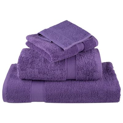 vidaXL 6 Piece Premium Towel Set SOLUND Purple 600 gsm