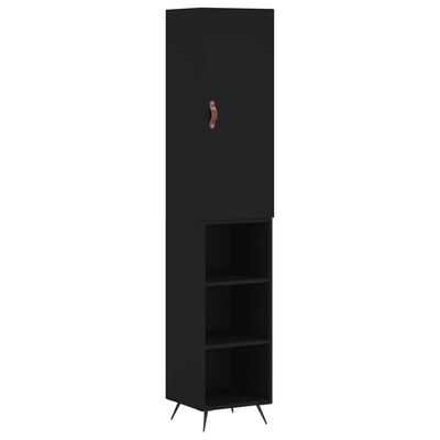 vidaXL Highboard Black 34.5x34x180 cm Engineered Wood