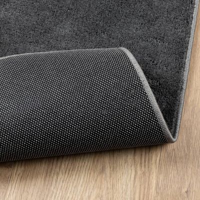 vidaXL Rug OVIEDO Short Pile Anthracite 240x340 cm