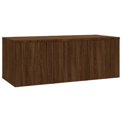 vidaXL TV Cabinet Brown Oak 80x34x30 cm Engineered Wood