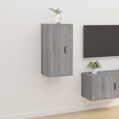 vidaXL Wall Mounted TV Cabinet Grey Sonoma 40x34,5x80 cm