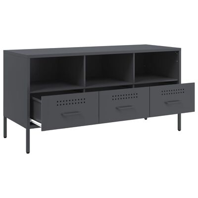 vidaXL TV Cabinet Anthracite 100.5x39x50.5 cm Steel