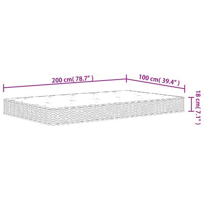 vidaXL Bonnell Spring Mattress Medium 100x200 cm