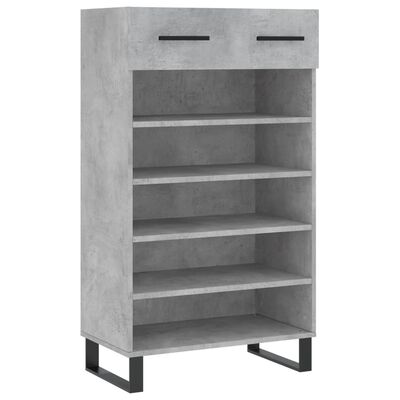 vidaXL Shoe Cabinet Concrete Grey 60x35x105 cm Engineered Wood