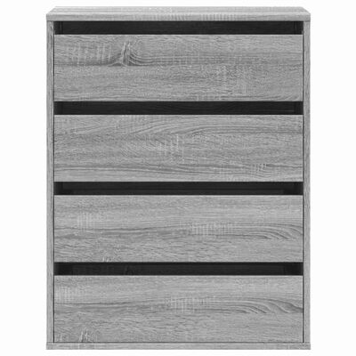 vidaXL Corner Chest of Drawers Grey Sonoma 60x41x76 cm Engineered Wood