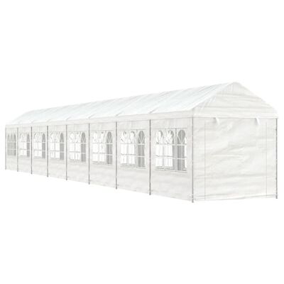 vidaXL Gazebo with Roof White 17.84x2.28x2.69 m Polyethylene