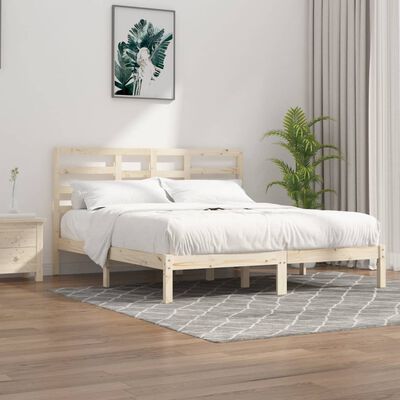 vidaXL Bed Frame without Mattress Solid Wood 180x200 cm Super King