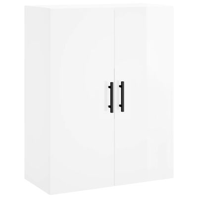 vidaXL Highboard High Gloss White 69.5x34x180 cm Engineered Wood