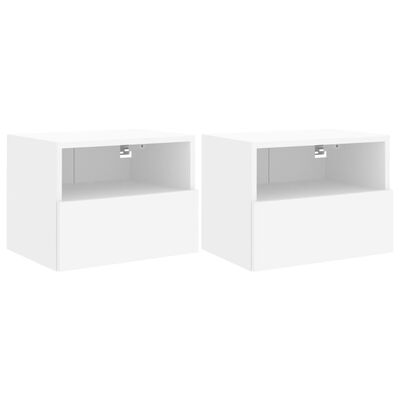 vidaXL TV Wall Cabinets 2 pcs White 40x30x30 cm Engineered Wood