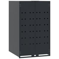 vidaXL Wheelie Bin Storage for Single Bin Anthracite 69x79x117 cm Steel