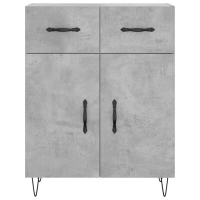 vidaXL Sideboard Concrete Grey 69.5x34x90 cm Engineered Wood