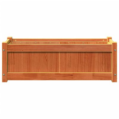 vidaXL Garden Planter Wax Brown 90x31x31 cm Solid Wood Pine