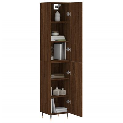 vidaXL Highboard Brown Oak 34.5x34x180 cm Engineered Wood