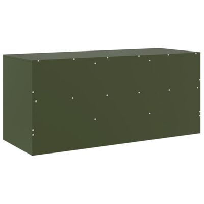 vidaXL TV Cabinet Olive Green 99x39x44 cm Steel