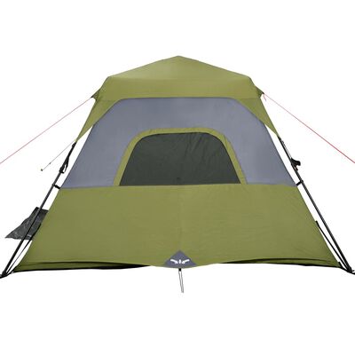 vidaXL Family Tent 6-Person Green Quick Release Waterproof