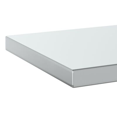 vidaXL Wall Shelves 2 pcs 50x30x3 cm Silver Stainless Steel