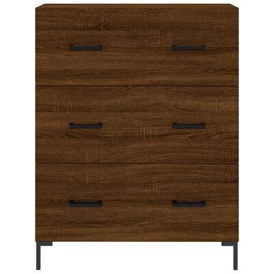 vidaXL Highboard Brown Oak 69.5x34x180 cm Engineered Wood