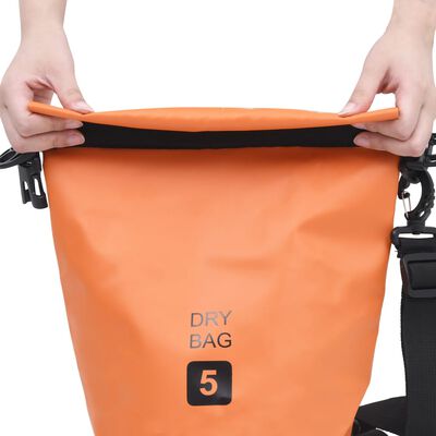 vidaXL Dry Bag Orange 5 L PVC