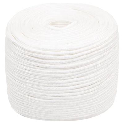 vidaXL Boat Rope Full White 8 mm 50 m Polypropylene