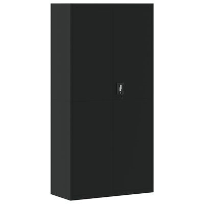 vidaXL File Cabinet Black 90x40x180 cm Steel