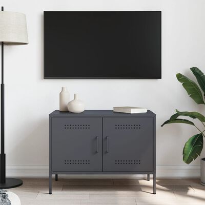 vidaXL TV Cabinet Anthracite 68x39x50.5 cm Steel