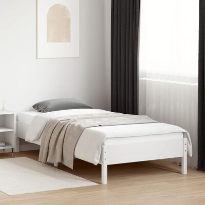 vidaXL Bed Frame without Mattress White 90x200 cm Solid Wood Pine