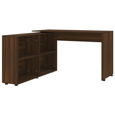 vidaXL Corner Desk Brown Oak Engineered Wood