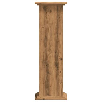 vidaXL Plant Stand Artisian Oak 33x33x100 cm Engineered Wood