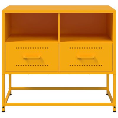 vidaXL TV Cabinet Mustard Yellow 68x39x60.5 cm Steel