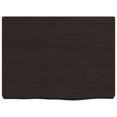 vidaXL Bathroom Countertop Dark Brown 40x30x(2-4) cm Treated Solid Wood