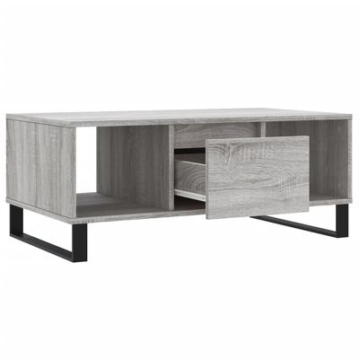 vidaXL Coffee Table Grey Sonoma 90x50x36.5 cm Engineered Wood