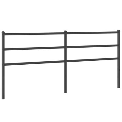 vidaXL Metal Headboard Black 200 cm