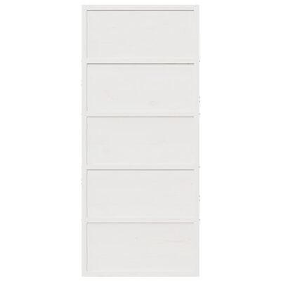 vidaXL Barn Door White 90x208 cm Solid Wood Pine