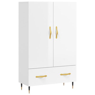 vidaXL Highboard High Gloss White 69.5x31x115 cm Engineered Wood