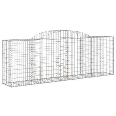 vidaXL Arched Gabion Baskets 20 pcs 300x50x100/120 cm Galvanised Iron