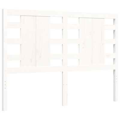 vidaXL Bed Frame without Mattress White Small Double Solid Wood Pine