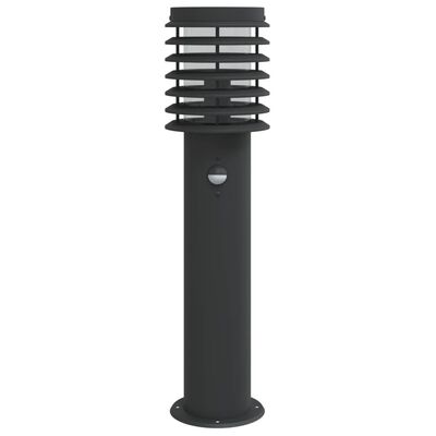 vidaXL Outdoor Floor Lamp with Sensor Black 60 cm Stainless Steel