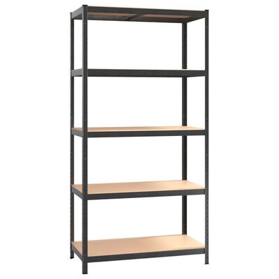 vidaXL 5-Layer Heavy-duty Shelf Grey Steel&Engineered Wood