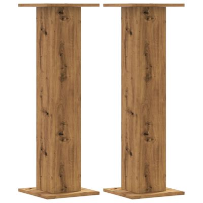 vidaXL Plant Stands 2 pcs Artisian Oak 30x30x95 cm Engineered Wood