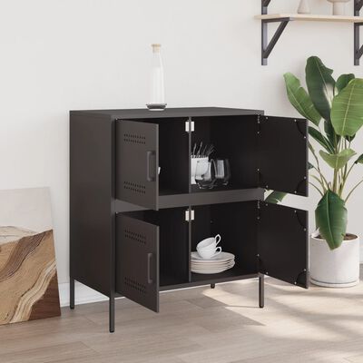 vidaXL Sideboard Black 68x39x79 cm Steel