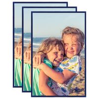 vidaXL Photo Frames Collage 3 pcs for Table Blue 13x18 cm MDF