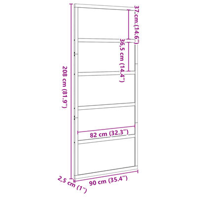 vidaXL Barn Door White 90x208 cm Solid Wood Pine