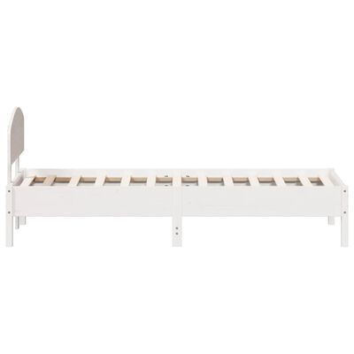 vidaXL Bed Frame without Mattress White 100x200 cm Solid Wood Pine