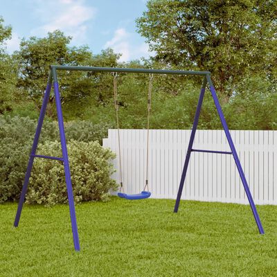 vidaXL Swing Frame for Outdoor with 2 Hanging Hooks Blue Steel