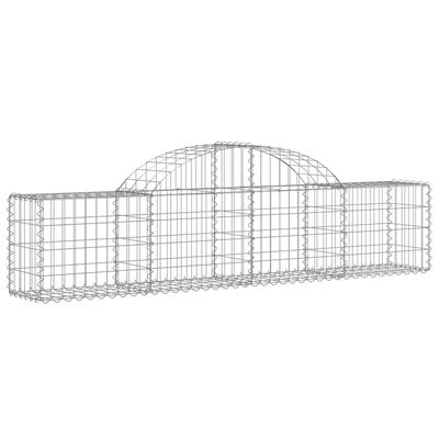 vidaXL Arched Gabion Baskets 12 pcs 200x30x40/60 cm Galvanised Iron