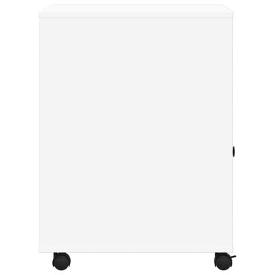 vidaXL Printer Stand with Wheels White 60x50x67 cm